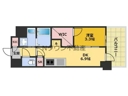 エステムコート名古屋新栄Vラポール(1DK/3階)の間取り写真