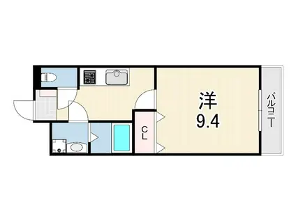 エスポワール壱番館(1K/4階)の間取り写真