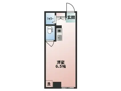 中十条ハイツ(ワンルーム/1階)の間取り写真