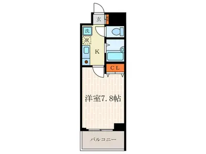 ハウス5(1K/2階)の間取り写真