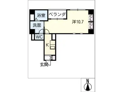 ARROWS(1K/5階)の間取り写真