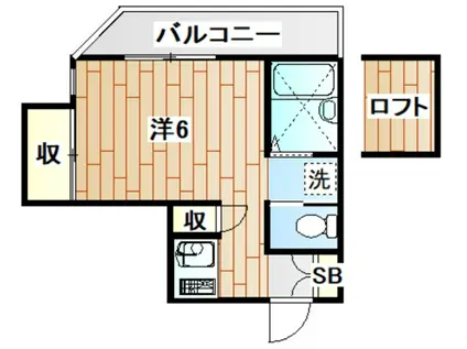 アメニティ清水ヶ丘(1K/1階)の間取り写真