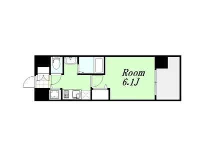 ララプレイス新大阪シエスタ(1K/7階)の間取り写真