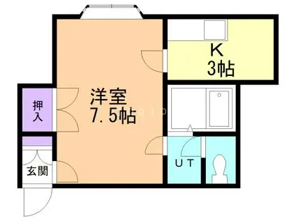 メゾンカレッジ(1K/2階)の間取り写真