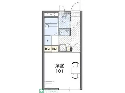 レオパレスバロンII(1K/1階)の間取り写真