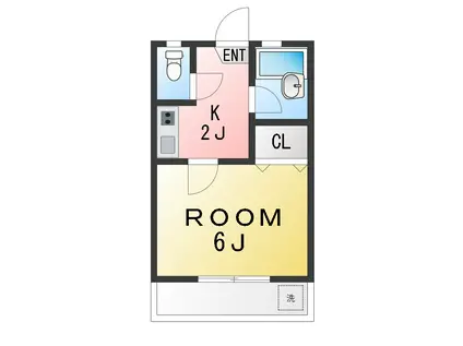 ADAN HOUSE(1K/2階)の間取り写真