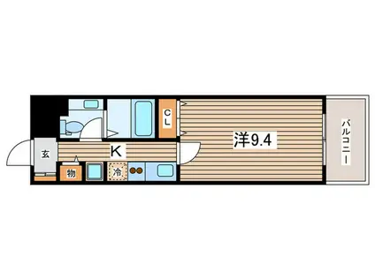 AVENIR日吉本町(1K/3階)の間取り写真