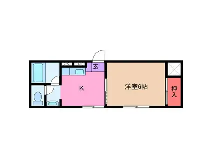 マンション・ララ(1K/5階)の間取り写真