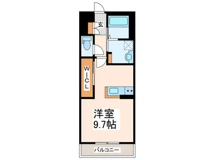 グランリジエール(ワンルーム/2階)の間取り写真