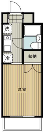 エトワール深谷(1K/5階)の間取り写真