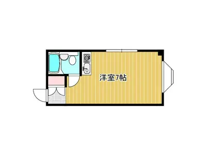 シャトー杉本PARTI(ワンルーム/2階)の間取り写真