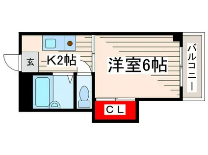 ルミエール東葛西(1K/1階)の間取り写真