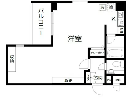 ファストコート亀戸(ワンルーム/8階)の間取り写真