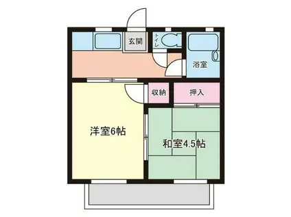 ピアパークI(2K/1階)の間取り写真