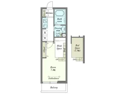 MYSTYLEVINTAGE調布(1K/2階)の間取り写真