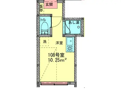 アーバンプレイス高田馬場XVI(ワンルーム/1階)の間取り写真