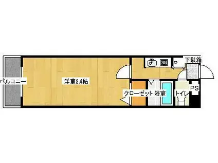 シーロアー(1K/2階)の間取り写真