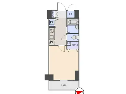 ラグジュアリーアパートメントデュオ神楽坂(1K/5階)の間取り写真