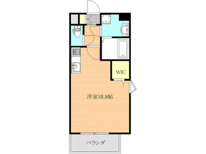 ヴェラ フィオーレ(ワンルーム/8階)の間取り写真