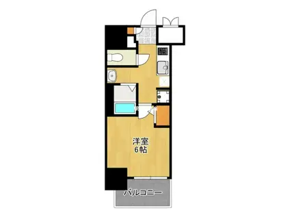 エルプレイス天神南(1K/3階)の間取り写真