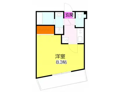 B.B.MAISON(1K/3階)の間取り写真