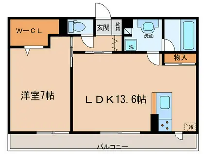 LEMERCI(1LDK/3階)の間取り写真