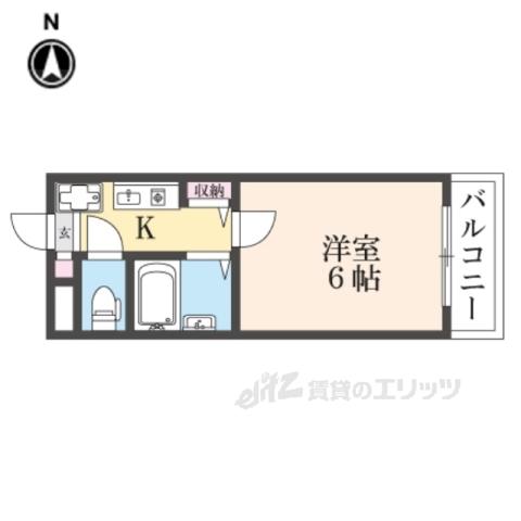 新大宮シティ・パル(1K/4階)の間取り写真