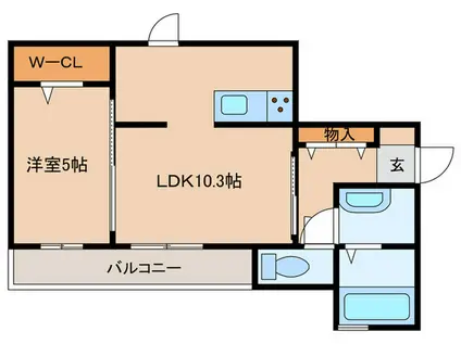 プルミエ(1LDK/2階)の間取り写真