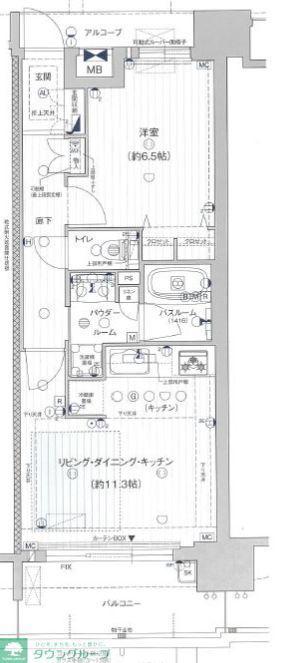 プレサンス ロジェ 名古屋駅ノース FRONT(1LDK/9階)の間取り写真