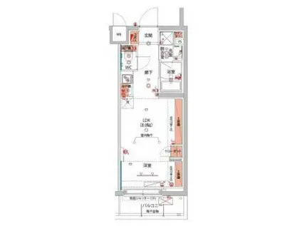 ベルグレードSI(1DK/1階)の間取り写真