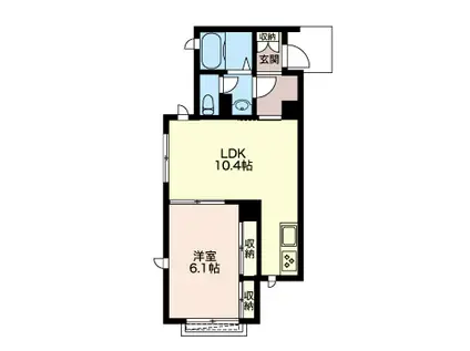 メゾン・ボナール(1LDK/1階)の間取り写真