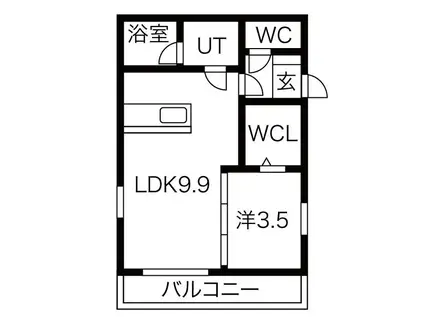 FAMILY STAGE庄内通I(1LDK/3階)の間取り写真