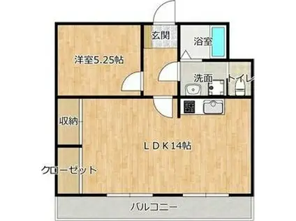 SUAVE(1LDK/1階)の間取り写真