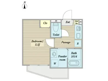 CELM中目黒(1K/3階)の間取り写真