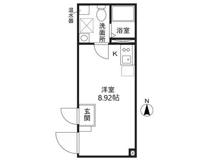 ルーナクレシェンテ馬込(ワンルーム/3階)の間取り写真