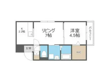 メゾンMT手稲本町(1LDK/2階)の間取り写真