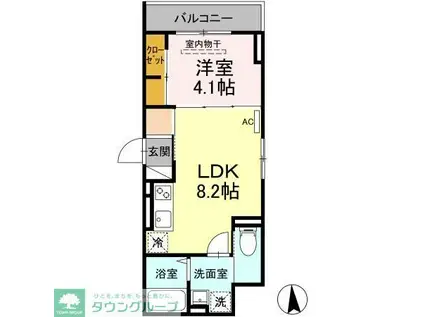 クレールIDAIII(1LDK/3階)の間取り写真