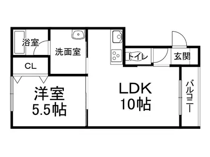 COURT SOLARIE(1DK/1階)の間取り写真