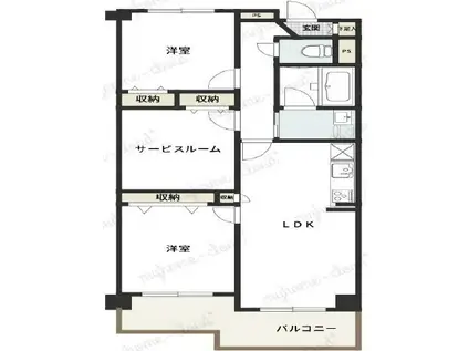 アドヴァンス保土ヶ谷(2SLDK/6階)の間取り写真