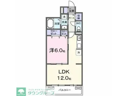 メゾン・ド・フロレゾン(1LDK/3階)の間取り写真