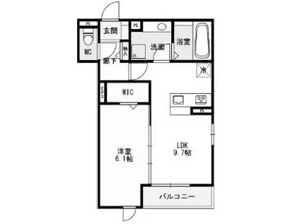 LES ENS FAMIIAUX M(1LDK/2階)の間取り写真