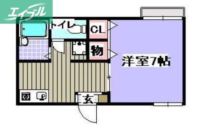 グランドール壱番館(1K/2階)の間取り写真