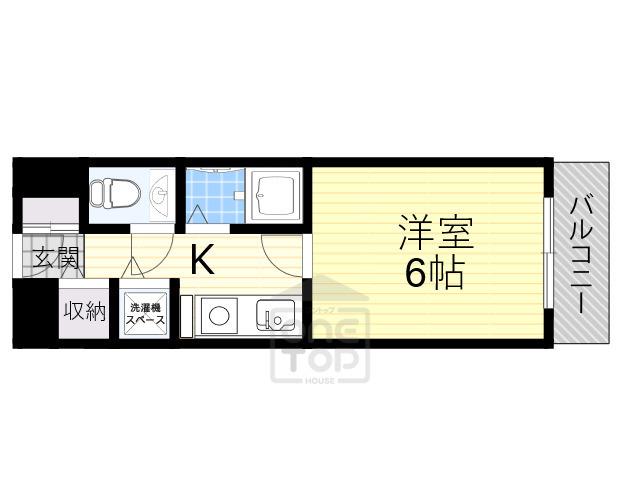 PISO(1K/2階)の間取り写真