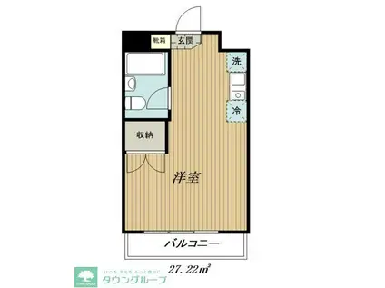 押上PARK SQUARE(ワンルーム/5階)の間取り写真