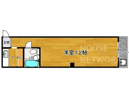 コーポ上原(1K/3階)の間取り写真