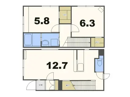 LANDSCAPE(2LDK/1階)の間取り写真