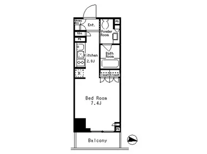MFPRコート目黒南(ワンルーム/2階)の間取り写真
