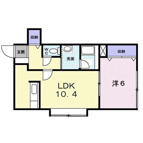 プリマベーラ栄通(1LDK/2階)の間取り写真