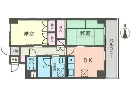 メゾン曙(2DK/1階)の間取り写真