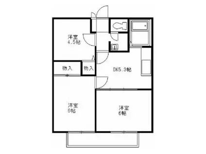 メゾン・ボアコリーヌ(3DK/2階)の間取り写真